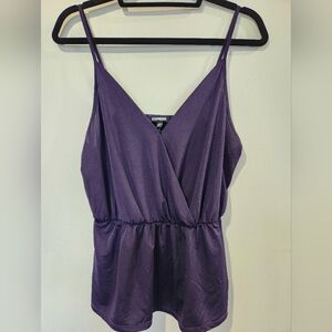 Express Deep Purple V-Neck Camisole
